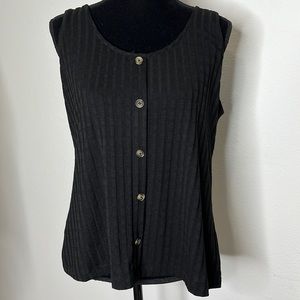Addition Elle black ribbed tank top size 1X